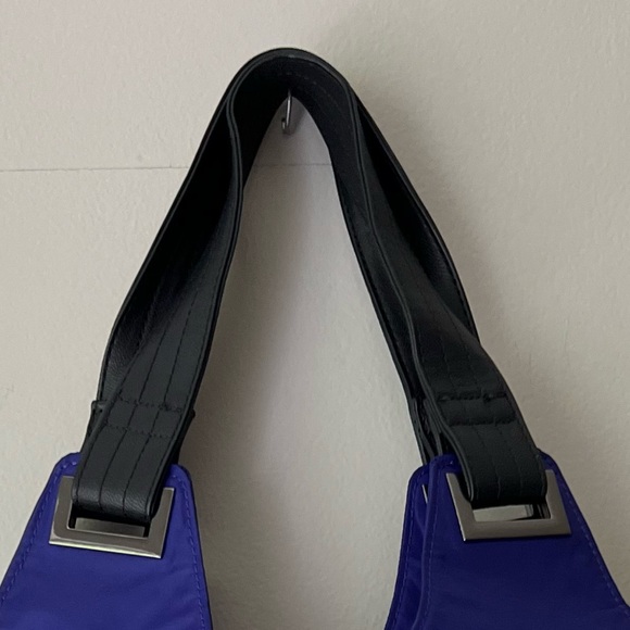 VTG UA Hobo Bag Purse Cobalt Blue Gold Neon Yellow Gym Travel Tote Under Armour - Picture 8 of 17